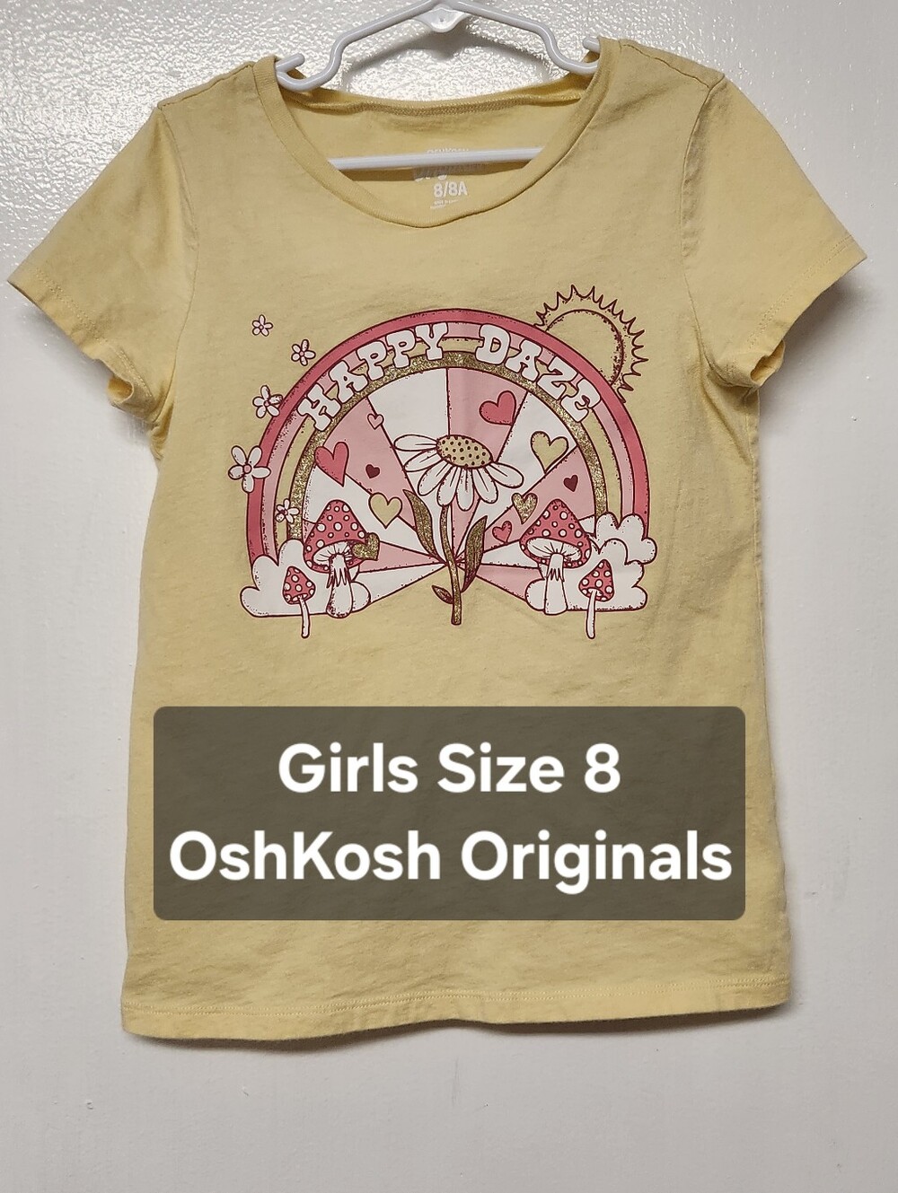 Girls Size 8 Graphic Tee Short Sleeve Shirt OshKosh Originals